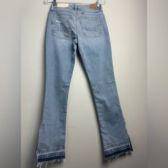 NWT American Eagle 90’s Low-Rise Skinny Kick Dream Blue Stretch Jeans size 2 - Picture 5 of 5